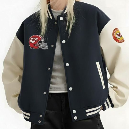 Discover Red & Gold Football Varsity Jacket Embroidered Helmet Patch Letterman Jacket, Arrow City Fan Baseball Jacket Unisex ESK3057.3058.R.H