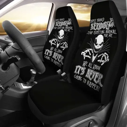 Jack Skellington Car Seat Covers Nightmare Before Christmas Auto Interior Accessories
