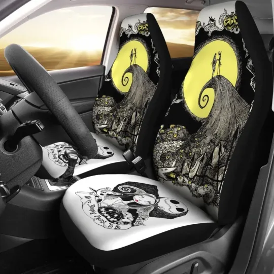 Jack and Sally Car Seat Cover Nightmare Before Christmas