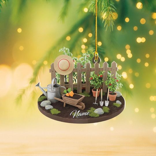 Discover Personalized Garden Shed Christmas Ornament, Flat 2D Greenhouse Christmas Ornament, Gardener Ornament Gift, Plant Lovers Ornament Gift