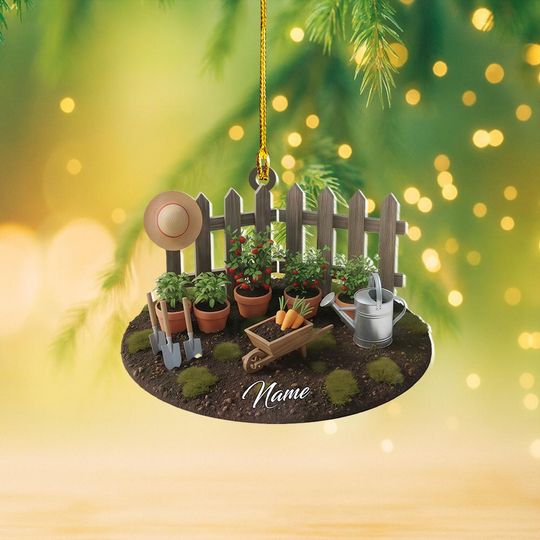 Discover Personalized Garden Shed Christmas Ornament, Flat 2D Greenhouse Christmas Ornament, Gardener Ornament Gift, Plant Lovers Ornament Gift