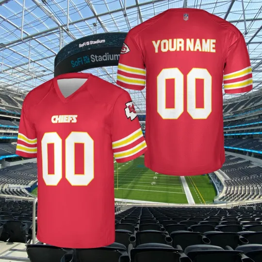 Discover Custom Personalized, Chiefss Team Kansas City Football Jersey