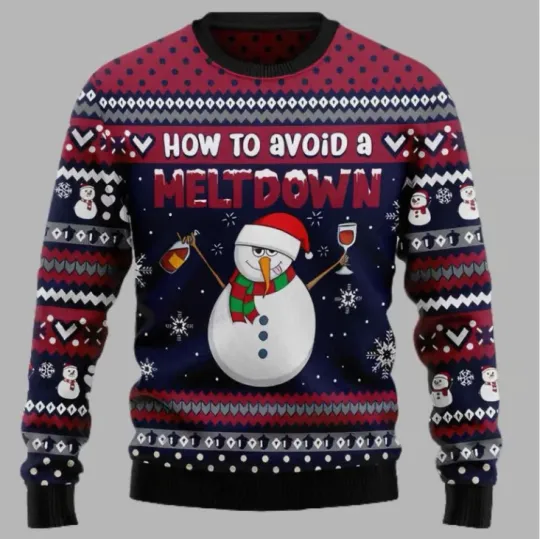 Discover Red Wine Snowman How To Avoid A Meltdown Ugly Christmas Sweater