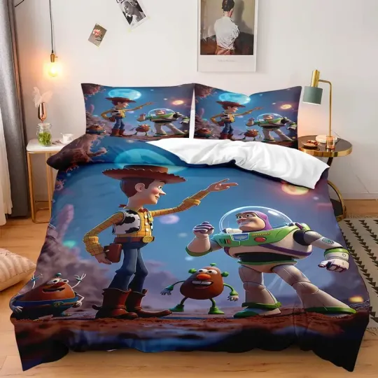 Toy Story Quilt Comforter Cover Duvet Cover Twin Full Queen King Bedding Set