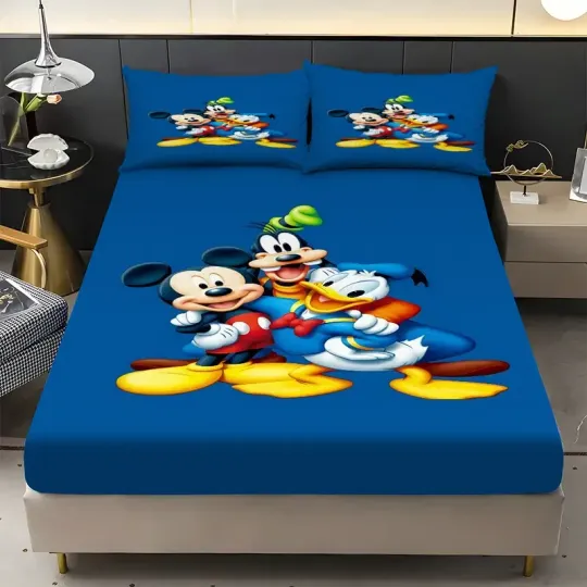Discover Disney Mickey Mouse, Donald Duck, Goofy Bedding Sheet Set