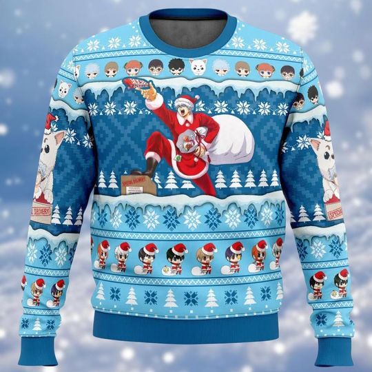 Discover Funny Anime Ugly Christmas Sweater, Meme Anime sweaters, Santa Sweater Kid, Xmas Holiday Gift