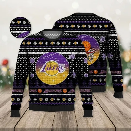Discover Lakers Ugly Sweater Gift for Holiday