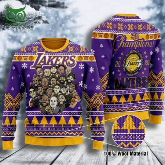 Discover Lakers holiday Ugly Christmas sweater