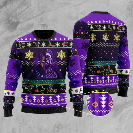 Ugly christmas sweater black panther discount