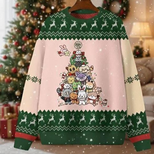 Discover Seventeen Christmas Ugly Sweater, Festive K-Pop Winter Jumper, Unisex Xmas Gift Sweater PSK2086