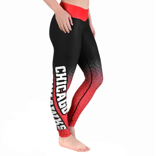 Discover Women's Chicago Blackhawks Gradient Print Leggings