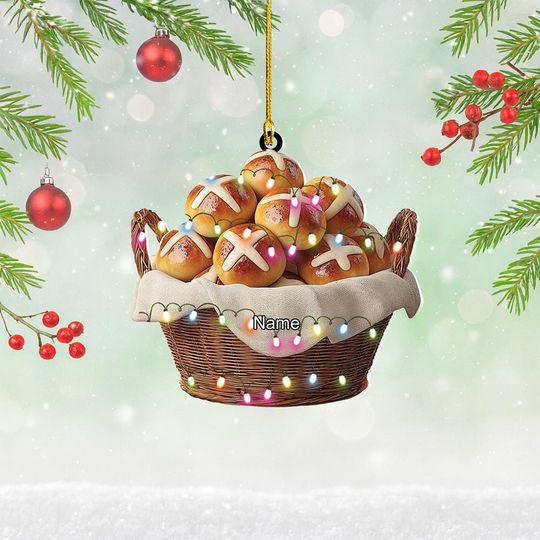 Discover Personalized Bread Basket Christmas Ornament, Bread Basket Ornament, Cooking Ornament Decor, Food Xmas Ornament Gift NN1-412