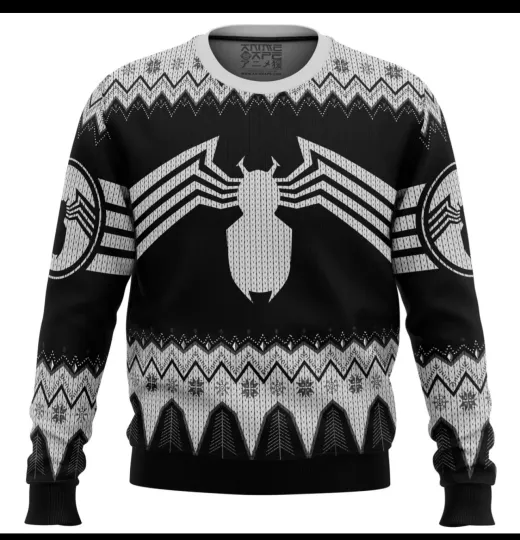 Venom Marvel Venom Symbol Ugly Christmas Sweater