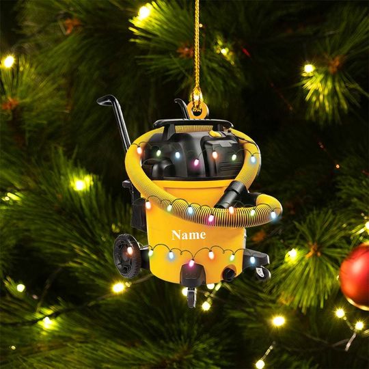 Discover Personalized Vacuum Cleaner Christmas 2D Flat Ornament, Vacuum Ornament, Vacuum Cleaner Xmas Tree Hanging Decor, Gift For Cleaner NN1-402