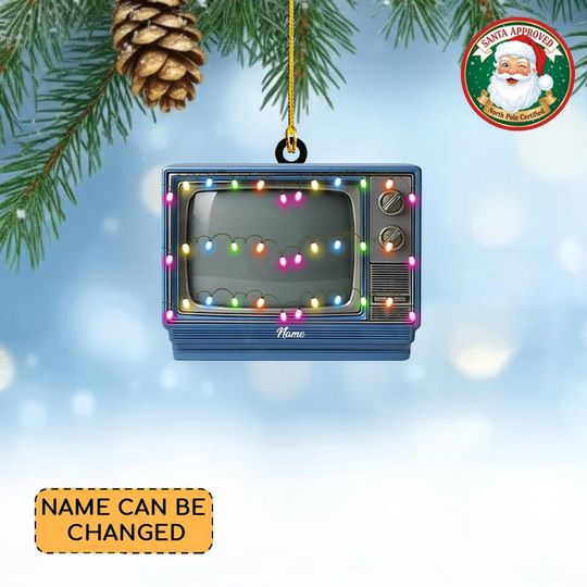 Discover Personalized Television Christmas Ornament, Television TV2D Flat Ornament, Television Ornament Gift, Television Xmas Ornament NN1-427
