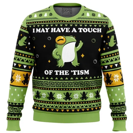 Discover I May Have A Touch Christmas 3D Print Ugly Sweatshirt