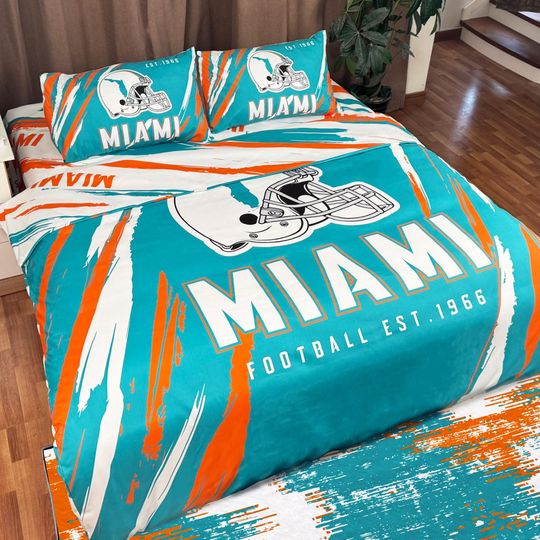 Discover Miami Football Bedding Set