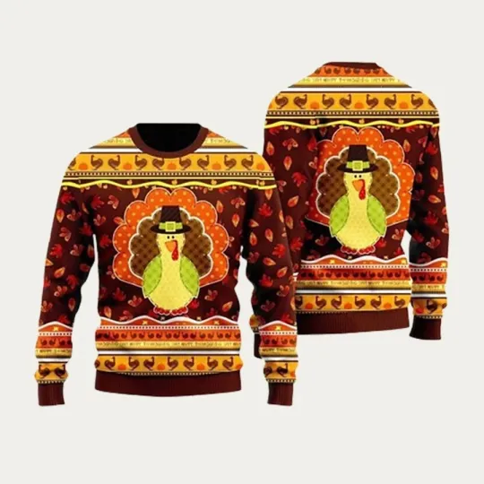 Thanksgiving Chicken Ugly Christmas Sweater Ugly - Sweatshirt