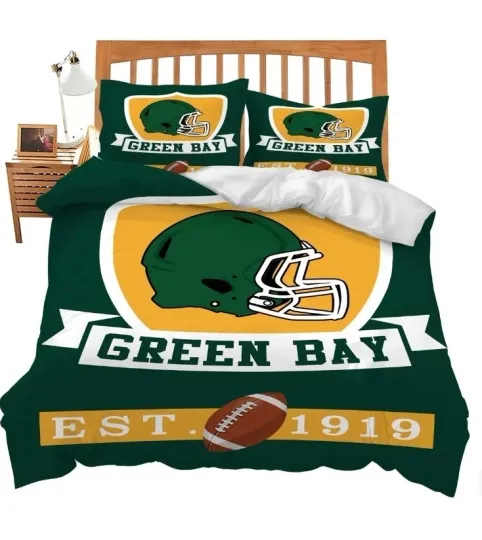 New football Twin Green Bay Packers Football Bedding Set
