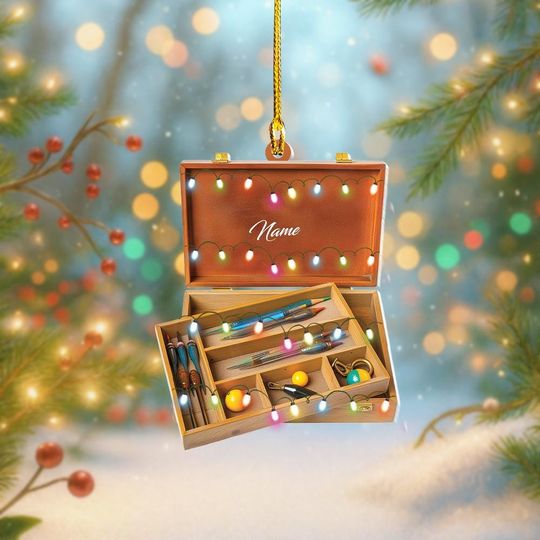 Discover Personalized Fishing Tackle Box Christmas Ornament, Fishing Lovers Ornament Gift, Fisherman Ornament, Bass Fishing Shack Ornament Thdso-1621