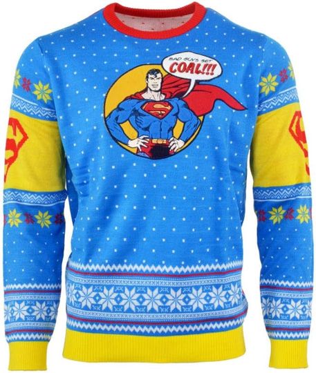 Discover Superman Ugly Christmas Sweater Bad Guys Get Coal Men Women Boys Girls