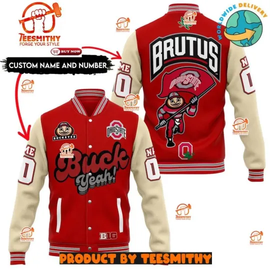Discover Custom Ohio State Buckeye Football Baseball Jacket