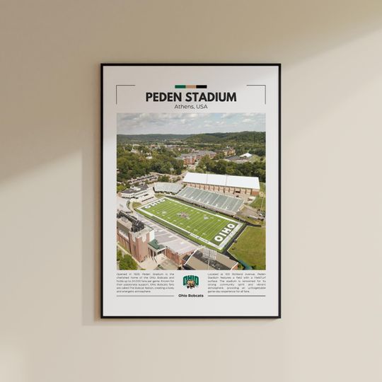 Discover Peden Stadium Print | Ohio Bobcats Poster | Vintage football Print | Collage Football | Printable Wall Art | Travel Print
