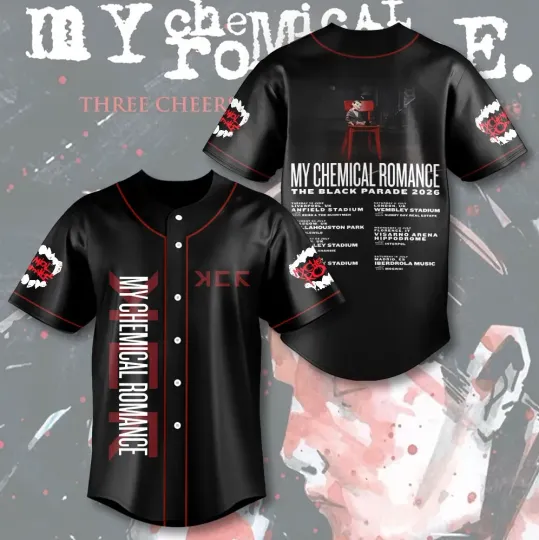 My Chemical Romance The Black Parade 2026 Tour Baseball Jersey