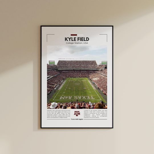 Discover Kyle Field Print | Texas A&M Aggies Poster | Vintage football Print | Collage Football | Printable Wall Art | Travel Print