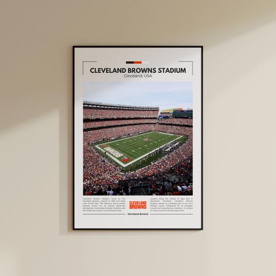 Cleveland Browns Stadium Poster | Vintage football Print | Collage Football | Christmas Gift