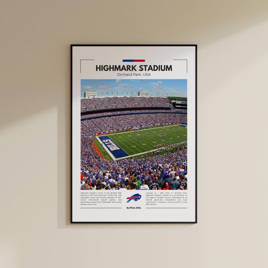 Highmark Stadium Poster | Buffalo Bills | Vintage football Print | Collage Football | Christmas Gift