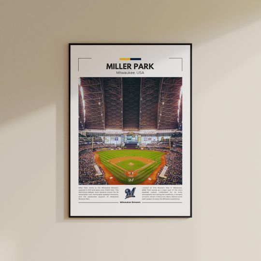 Discover Miller Park Poster | Milwaukee Brewers | Baseball Print