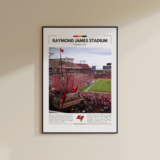 Raymond James Stadium Print | Tampa Bay Buccaneers Poster | Vintage football Print | Collage Football | Printable Wall Art | Travel Print