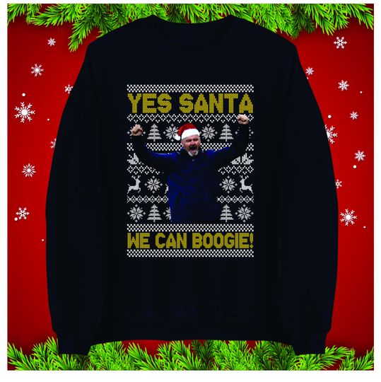 Discover Steve Clark Christmas Jumper, Scottish Football Xmas Hoodie, We Can Boogie Festive Sweatshirt, Retro Music Christmas T-Shirt