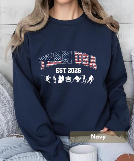 Discover Winter Games 2026 USA Olympic Sweatshirt Athletic Fan Apparel