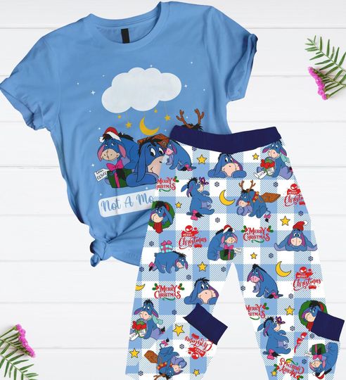 Discover Eeyore Christmas Pajamas Set, Winnie The Pooh T-Shirt And Pants, Disney Trip Pajamas Family, Magic Kingdom Holiday Pajamas Gift For Fan
