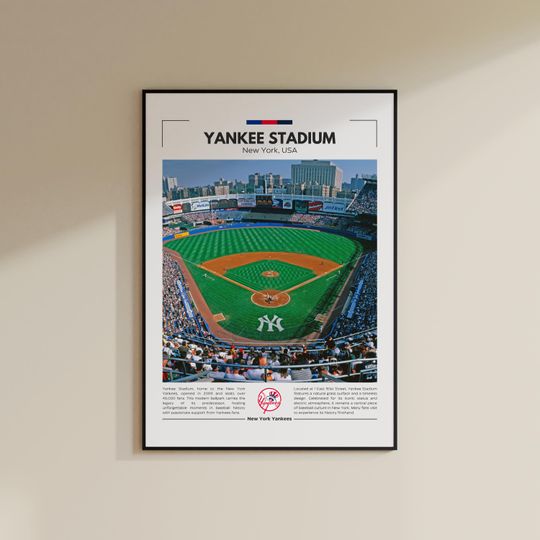 Discover Yankee Stadium | New York Yankees Poster | Vintage football Print | Printable Wall Art | Travel Print