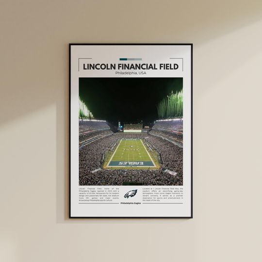 Discover Lincoln Financial Field | Philadelphia Eagles Poster | Vintage football Print | Collage Football | Travel Print