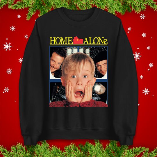 Home Alone Christmas Sweater, Funny Movie Xmas Hoodie, Retro Kevin McCallister T-Shirt, Festive Holiday Pullover