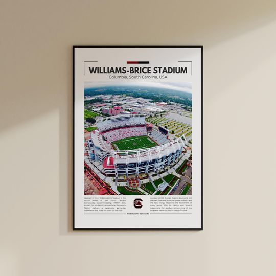 Discover Williams-Brice Stadium Print | South Carolina Gamecocks Poster | Vintage football Print | Collage Football | Printable Wall Art | Travel Print