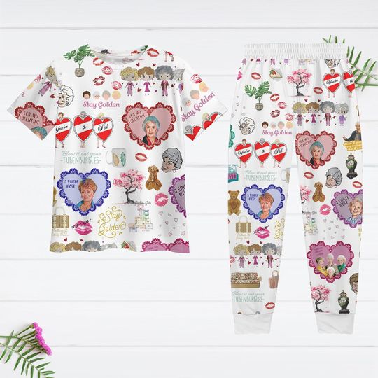 Discover The Stay Golden T-Shirt And Pants, Stay Golden Pajamas Set, TV Series Pajamas, Holiday Pajamas, Sitcom Lover Tee, Gift For Friends