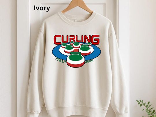 Discover Italy 2026 Curling Sweatshirt, Milano Cortina Winter Sports Top