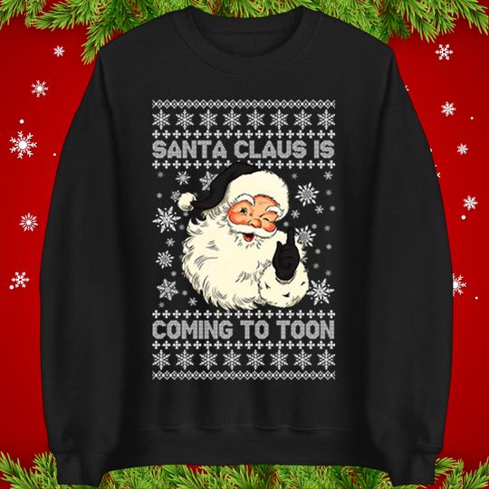 Discover Newcastle Santa Claus is Coming to Toon Christmas Jumper