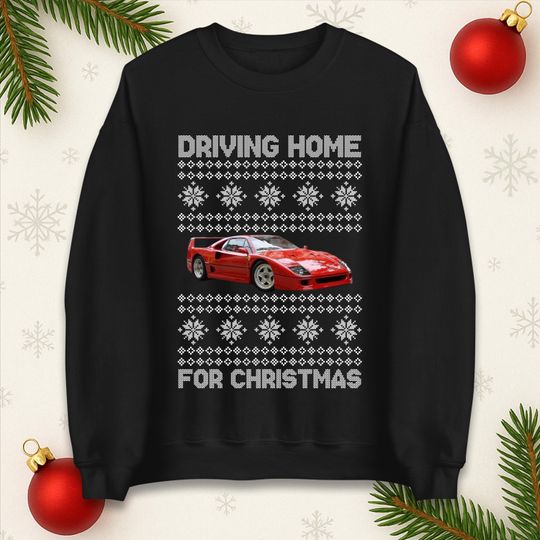 Discover Driving Home For Christmas Car Racing Jumper, Xmas Festive Sweatshirt, Driving Home Xmas Hoodie, Christmas Gift Top
