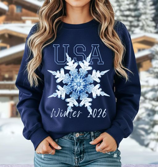 USA Winter Games 2026 Sweatshirt, Team USA Winter Sports Fan Apparel, Italy Italia Milan Cortina United States Support Fan Sweatshirt