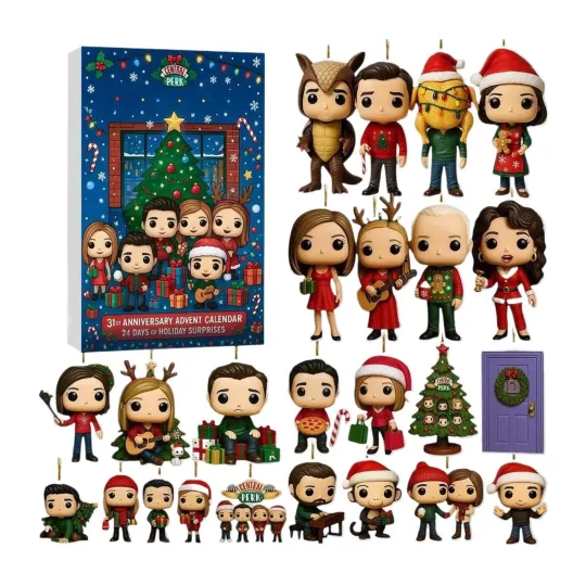 Discover 2025 Friends Advent Calendar Blind Box Kid 24 Days Christmas Gift Countdown 2D