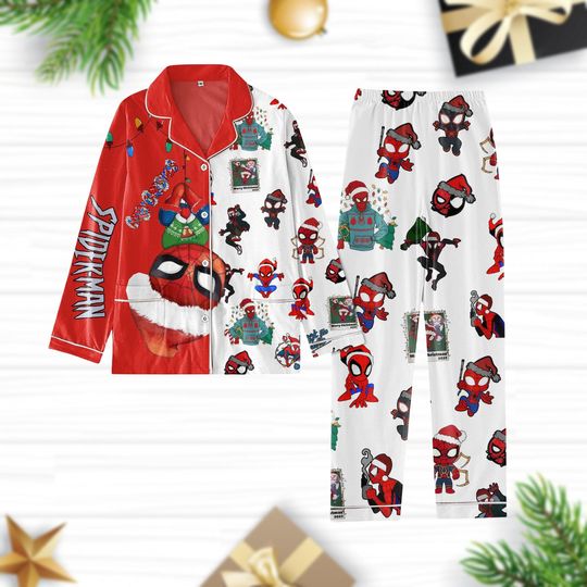 Discover Spiderman Christmas Pajamas Set, Spidey And His Amazing Friends Pajamas, Miles Morales, Disney Marvel Matching Family Pajamas, Xmas Gift