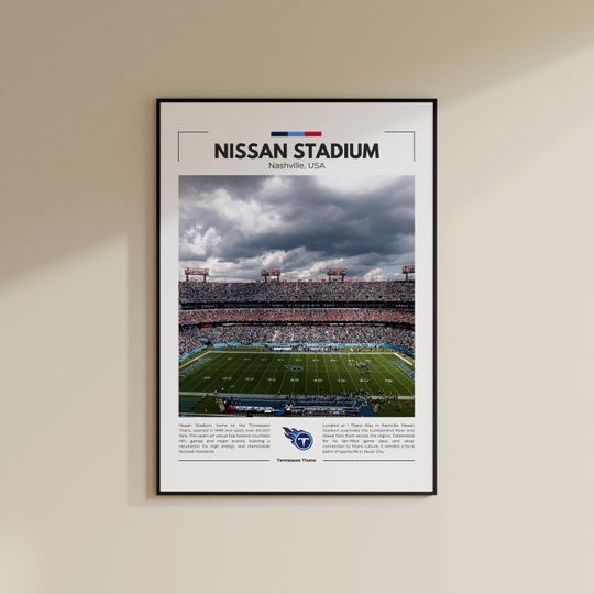 Discover Nissan Stadium | Tennessee Titans Poster | Vintage football Print | Collage Football | Travel Print