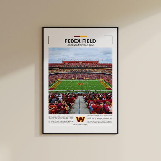 Northwest Field | Washington Commanders Poster | Vintage football Print | Collage Football | Travel Print
