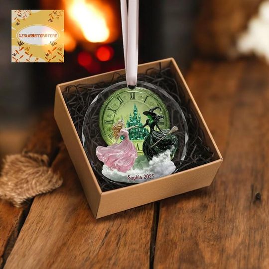 Discover Personalized Wicked 2025 Ornaments, Elphaba and Glinda Christmas Ornaments, Friendship Magic Fantasy Ornament Gifts